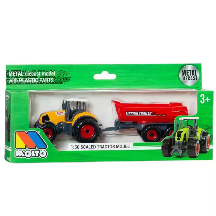 Tractor granja con remolque. Escala 1:50 - Modelos surtidos (Molto 24810) - 1
