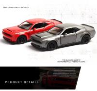 Modelo De Coche De Colección Diecast 1:36 Dodge Challenger SRT Demon Juguete Para Niños Con Retroceso Metal Sin Batería Regalo Ideal Para Amantes Del Automóvil - details 3