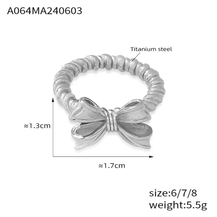 Nueva Moda de Plata y Oro Anillo Abierto girta Arco Mariposa elegant Mujeres Niñas Joyas de GIFT, LA Fashion simple personalidad Arco anillo de Diseño - 1