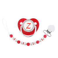 Conjunto De Clip De Perlas De Lujo Para Chupete Rojo Para Recién Nacidos Soporte Para Bebés Con Cadena Y Letras Regalo Para Baño De Oveja De Silicona Para Bebés Recién Nacidos Y Bebés Recién Nacidos - details 5