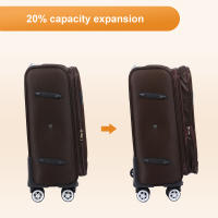 S7 STAR Maletas Tela Juego 3pcs de Viaje, Set 3 Cabina Blanda Maleta Extensible, Equipaje Ligero Expandible con 4 Ruedas Giratorias 360°, Maleta Trolley Gran Capacidad Color Puro - details 4
