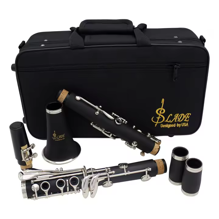 SLADE Clarinete Bb De Madera Bakelite Profesional Con 17 Teclas Y Juego De Arco Musical Instrumento De Viento Tenor - 1
