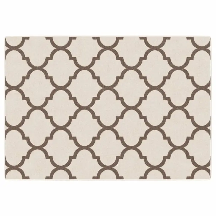 vidaXL Alfombra interior exterior antideslizante pelo corto 160x230 cm Color Hoja,  Geométrico,  Borde y mas Alfombras de área  Alfombra de Piso para Sala de Estar Dormitorio Habitación Salón - 1