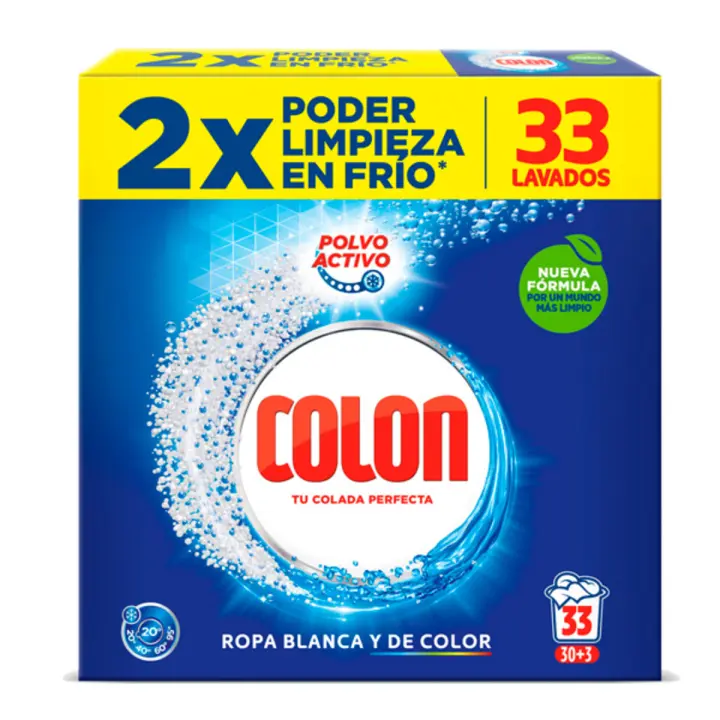 Pack de Limpieza del Hogar - Detergente en Polvo Colon 33 Lavados - 1