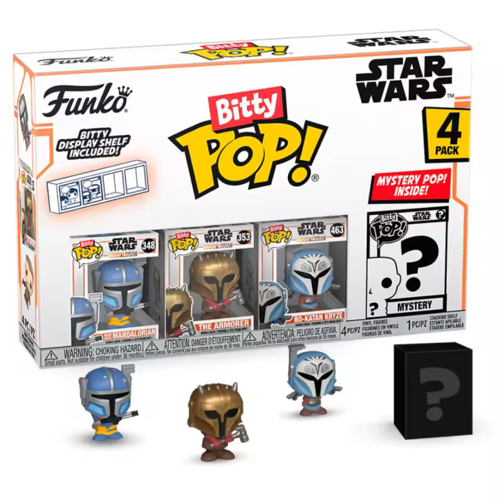 Blister 4 figuras Bitty POP Star Wars Mandalorian Heavy MandalorianFigura  Coleccionable - Idea de Regalo- Mercancia Oficial - Juguetes para Niños y Adultos - Movies Fans - Muñeco para Coleccionistas y Exposición - 1