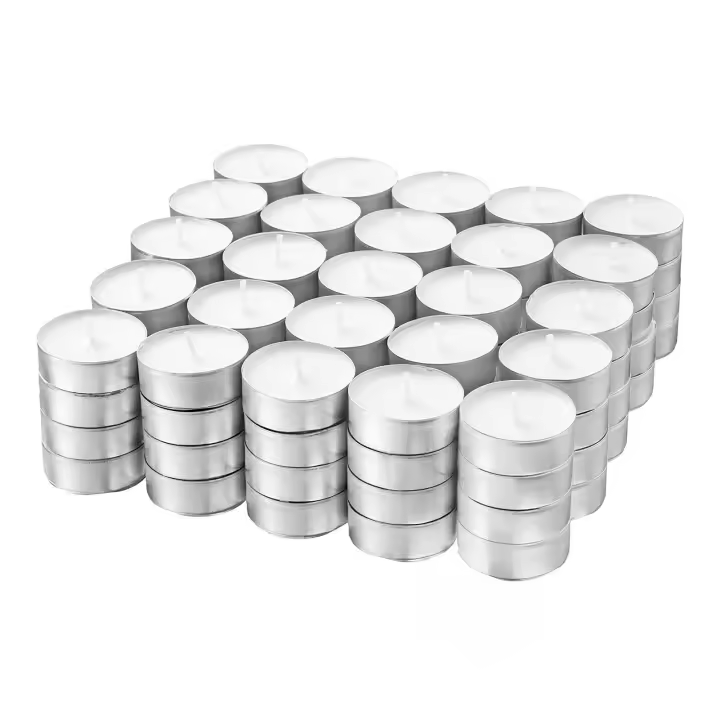 DEKORA SOUL Velas de Té Blancas de Larga Duración - 4 Horas, Sin Humo ni Olor, Perfectas para Ambiente Relajante - 1