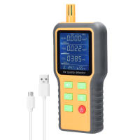 Monitor De Calidad Del Aire Portátil 5 En 1 Medidor De CO2 TVOC HCHO Con Pantalla LCD Retroiluminada Medidor De Temperatura Y Humedad - details 7