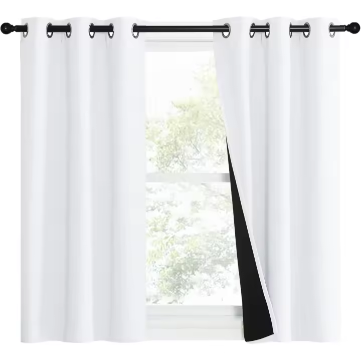 Cortinas Forradas Blancas 37x40 - Pack de 2 - 1
