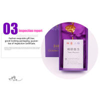 Rosa Dorada 24K Artificial Colorida Flor Metálica Regalo Único Para Las Mujeres En Día De San Valentín Con Caja De Regalo Decoración - details 10