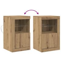 Consola vidaXL con luces LED Roble Artisan 41x37x67 cm - details 7