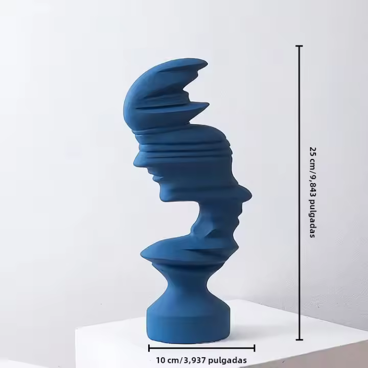 Estatua De Rostro Abstracto Moderno 25cm Decoración Para El Hogar Y Oficina Adorno De Estilo Humano Para Sala De Estar Regalo Artesanal - 1