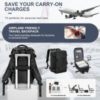 Mochila Grande Para Viaje Para Hombres Aprobada Por Ryanair 40x20x25 Bolsa De Equipaje Para Mujeres Impermeable Con Compartment Para Portátil Bolsa De Trabajo Ejecutiva - details 4