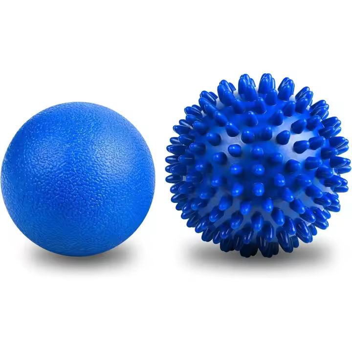Paquete de 2 bolas de masaje de terapia física, Bola de lacrosse dura y Bola de masaje puntito para liberación miofascial y punto de activación masaje de tejido profundo - 1