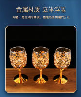 Vaso De Vino Ramada De Metal De Alta Calidad Vaso De Licor Creativo De Cristal Vaso De Espíritu Set De Vino Para El Hogar Regalo - details 4