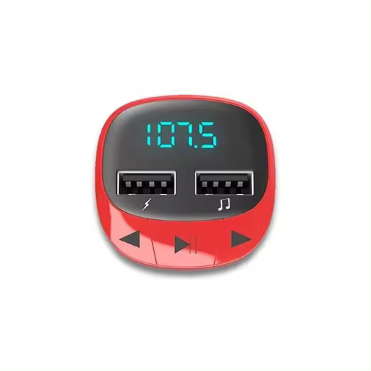 Transmisor fm coche energy sistem rojo fm - 87.5 - 108 mhz - cargador - microsd - usb - mp3 - 1