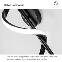 Lámpara De Pared LED Minimalista Nórdica Para Dormitorio Y Sala De Estar En Blanco Negro Y Oro Iluminación Decorativa Para Pasillo Y Corredor - details 11