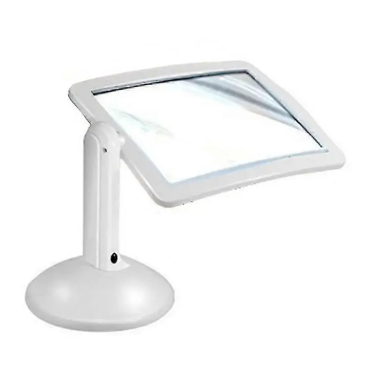 Lupa grande de la página completa 3x manos libres, 360 vidrio giratorio de Magnimying con la luz y el soporte, vidrio llevado portátil de Magnimying para leer, regalos para el hijo - 1