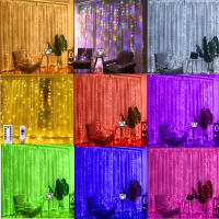Curtain LED 6x3M Luces De Navidad Y Año Nuevo Guirnalda De Hadas Para Jardín Patio Fiesta Boda Decoración Exterior De Casa - details 0