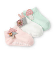 Calcetines De Bebé Para Niñas Y Niños Con Diseño De Dibujos Animados Antideslizantes Para Recién Nacidos Y Infantes Hasta Los 3 Años Lote De 3 Pares - details 3