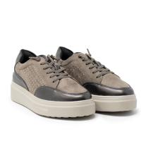 Sneakers mujer AMARPIES AMD25351 CASUAL CORDONES BRILLO EN LATERAL TAUPE 30666 23I - details 0