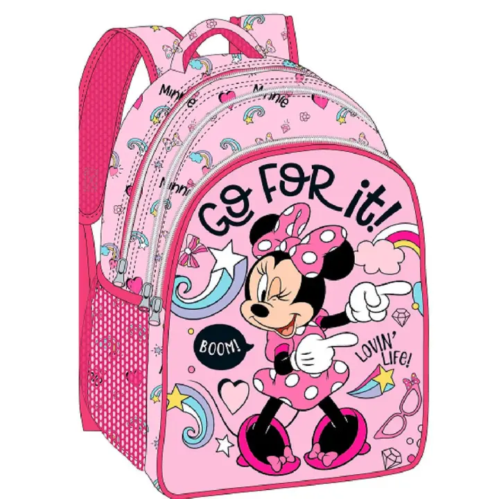 Mochila Minnie Disney 42cm. Mochila ergonómica con amplio espacio. Diseño resistente y versátil para llevar tus pertenencias con estilo. - 1