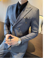 Traje De Boda Casual Para Hombre 2025 Doble Breasted 3/2 Piezas Estilo Regular Con Pantalones Sensación Alta Polyester Para Wedding - details 12