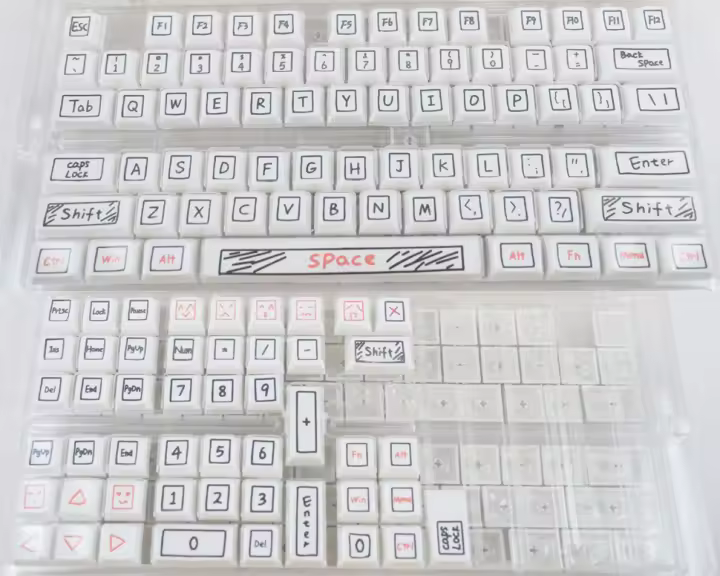 Graffiti Keycap XDA Perfil PBT 125 Teclas Para Teclado Mécanico MX Switch Accesorios Personalizados De Anime Lindo - 1