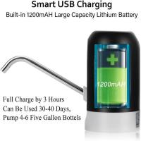 5L/8L/20L Dispensador de Bomba de Agua, Universal Apto, Dispensador de Agua Eléctrico Automático Bomba de Agua Portátil con Carga USB para Agua embotellada, Garrafa Botella Bebida Interruptor con Botón - details 5