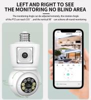 Cámara De Seguridad Exterior ICSEE 4K 8MP E27 Bombilla WiFi Con Lente Dual Pantalla Dual Audio Bidireccional Visión Nocturna Color Cámara IP Para Interior Y Exterior - details 5