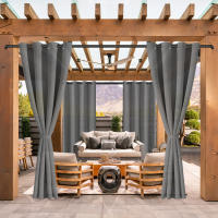 2PCS Cortina Exterior Impermeable Y UV-Prueba Para Jardín Adecuada Para Gazebo Instalación En Techo Material De Poliéster Clásico Estilo - details 13