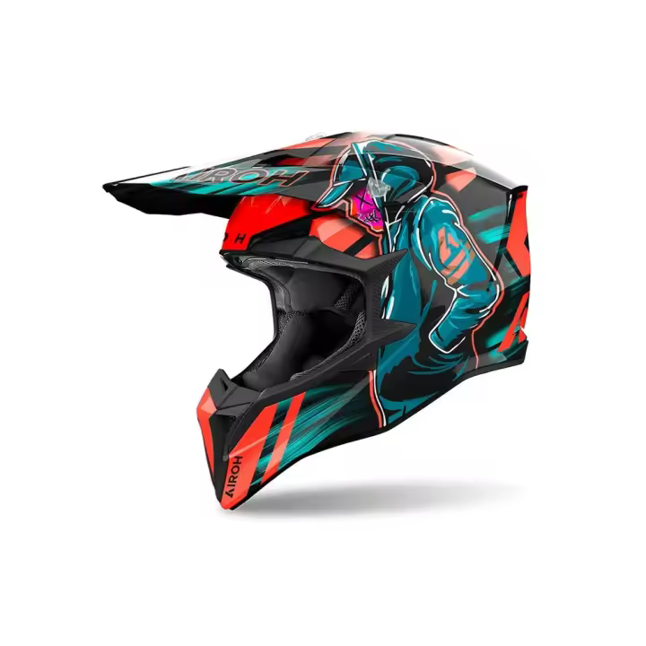 Airoh Casco Off-road Wraaap Cyber Multicolor Adulto - 1