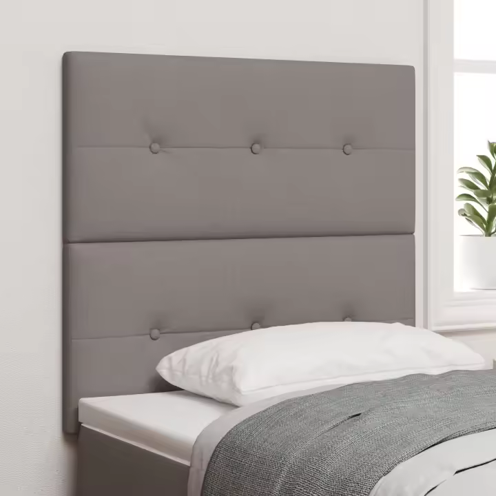 Cabecero de vidaXL Tapizado con Botones Taupe 80 cm de Tejido - 1