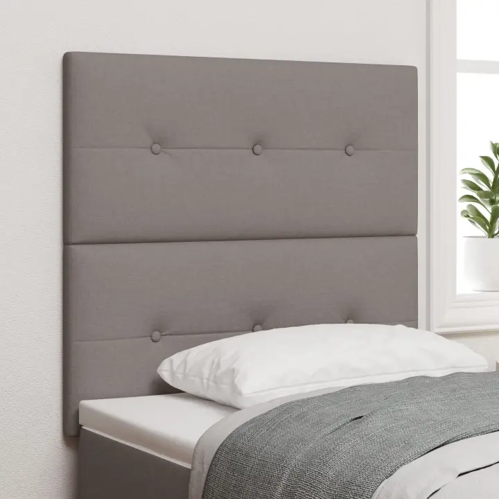 Cabecero de vidaXL Tapizado con Botones Taupe 80 cm de Tejido - 1
