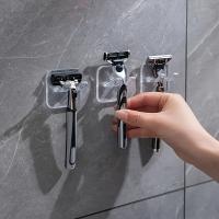 Organizador De Baño Multifuncional Para Cuchillas Y Enchufes 3pcs Fácil Instalación Soporte De Pared Sin Perforar Para Cabellos Y Barba - details 1