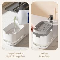 Dispensador de jabón para Platos de cocina con bomba de soporte de Esponja, juego de acualización 4 en 1 - details 2