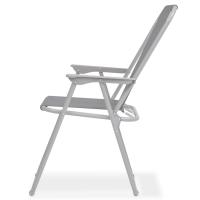 vidaXL Juego de comedor de jardín 6 piezas acero y textilene gris - details 4