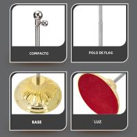 Soporte Telescópico Para Bandera De Escritorio Base Resistente Al Desgaste Adorno De Oficina Soporte De Bandera De Escritorio Suministro De Trabajo - details 1