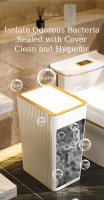 Bandeja De Basura De Lujo Nórdica Dorada 12/15L Con Tapa Para Cocina Y Baño Estilo Press Tipo Material ABS Rectangular - details 6