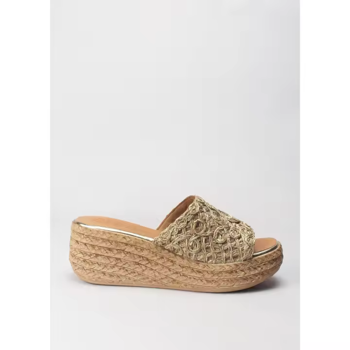 sandalia mule pasamaneria oro PORRONET - 1