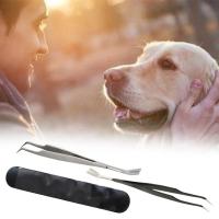 Herramienta Profesional Para Eliminar Pulgas Y Garrapatas En Perros Y Gatos Acero Inoxidable 2-en-1 Pinzas Para Eliminar Piojos Tamaño 14.5cm - details 2