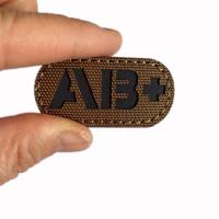 Parches Reflejantes De Tipo Sanguíneo a B AB O POS NEG 5*2.5CM Con Hook And Loop Para Uniformes Y Ropa Estilo Táctico Brillan En La Oscuridad - details 5