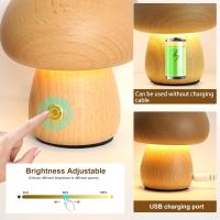 Lámpara De Mesa De Hongo Recargable Táctil Portátil Para Decoración Del Hogar Luz Nocturna Dimmer Para Dormitorio Pequeña Y Moderna - details 8