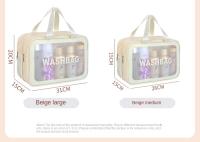 Bolsa De Maquillaje Portátil De Gran Capacidad Para Viajes Y Fitness Separación Seco-Mojo Bolsa De Almacenamiento Para Toallitas Y Artículos De Higiene - details 0