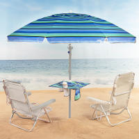AKTIVE, Sombrilla playa antiviento, Marinera, 210 cm, Protección UV50, Mástil acero, Inclinable y regulable en altura, Tejido poliéster Oxford, Sombrilla para la playa, Sombrillas grandes, Sombrilla playa grande - details 1