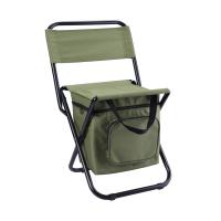 Silla de pesca con bolsa refrigeradora, taburete de pesca compacto y plegable, verde - details 6