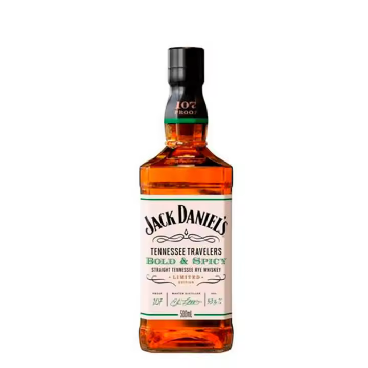 Whisky Jack Daniel's Bold & Spicy - Botella 50 CL - Straight Tennessee Rye - 53,5% - 1