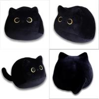 Cojín de plush de Gato Negro de 50 cm, cojín de plush de Gato Gordo kawaii, cojín lumbar relleno para niños, decoración del Hogar, Gift de cumpleaños, Día de San Valentín, Navidad - details 0