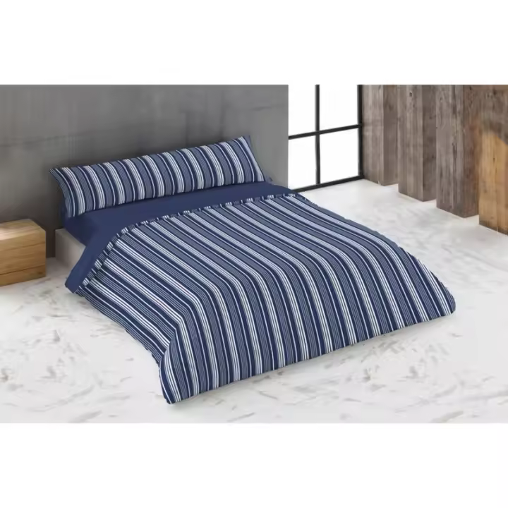 Hosteline - Juego de funda nórdica Hosteline KING Azul Cama de 180 260 x 240 cm 4 Piezas - 1
