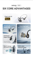 Sanag B22S Auriculares Bluetooth De Conducción Ósea Wireless Deportivos Inalámbricos Estéreo Con Altavoz Bass IPX5 Resistente Al Agua - details 1