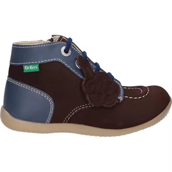 Botas de Niña y Niño KICKERS 859967-10 BONZIP 93 MARRON FONCE MA - 1